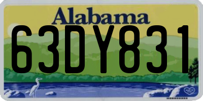 AL license plate 63DY831