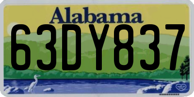 AL license plate 63DY837