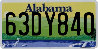 AL license plate 63DY840