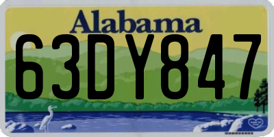 AL license plate 63DY847