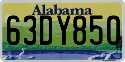 AL license plate 63DY850