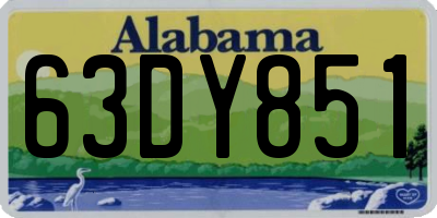 AL license plate 63DY851