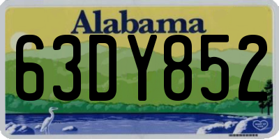 AL license plate 63DY852