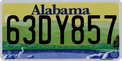 AL license plate 63DY857