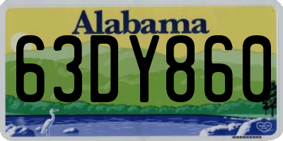 AL license plate 63DY860