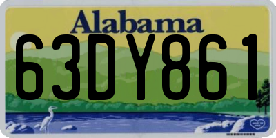 AL license plate 63DY861