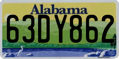 AL license plate 63DY862