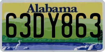 AL license plate 63DY863