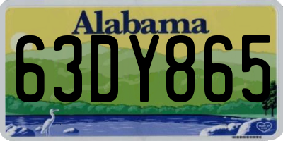AL license plate 63DY865