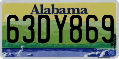 AL license plate 63DY869