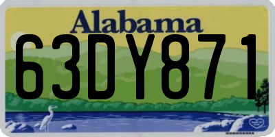 AL license plate 63DY871