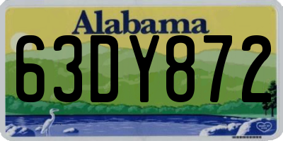 AL license plate 63DY872