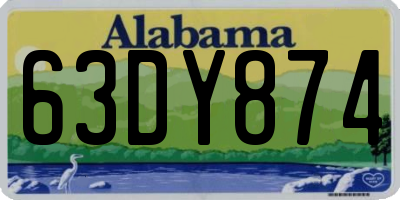 AL license plate 63DY874