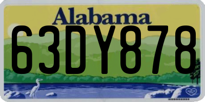 AL license plate 63DY878