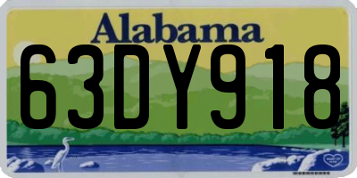 AL license plate 63DY918