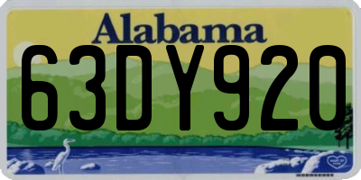 AL license plate 63DY920