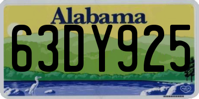 AL license plate 63DY925