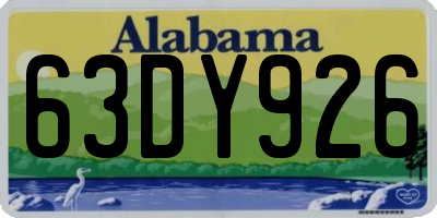 AL license plate 63DY926