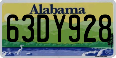 AL license plate 63DY928