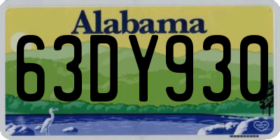 AL license plate 63DY930