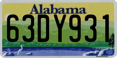 AL license plate 63DY931