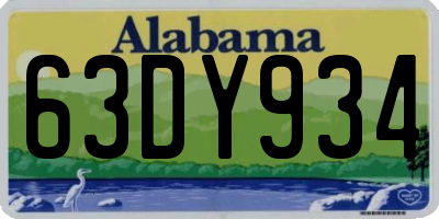 AL license plate 63DY934