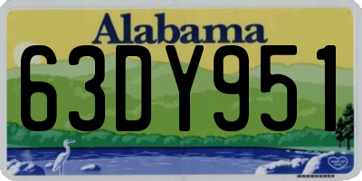 AL license plate 63DY951