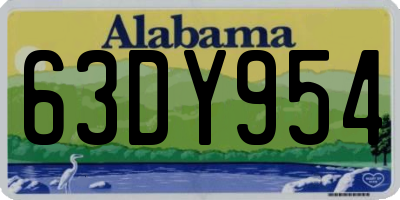 AL license plate 63DY954