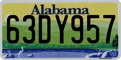 AL license plate 63DY957