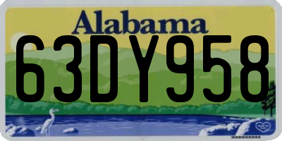 AL license plate 63DY958