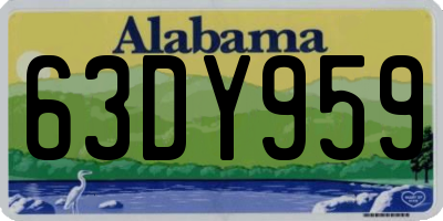 AL license plate 63DY959