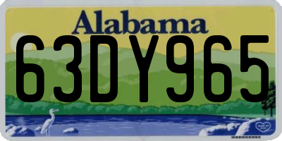 AL license plate 63DY965