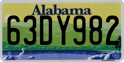 AL license plate 63DY982