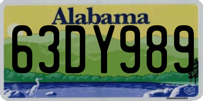 AL license plate 63DY989