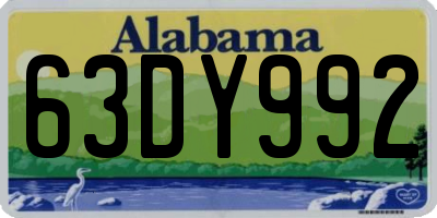 AL license plate 63DY992