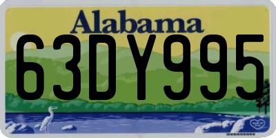 AL license plate 63DY995