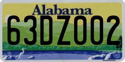 AL license plate 63DZ002
