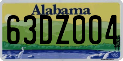 AL license plate 63DZ004