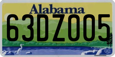 AL license plate 63DZ005
