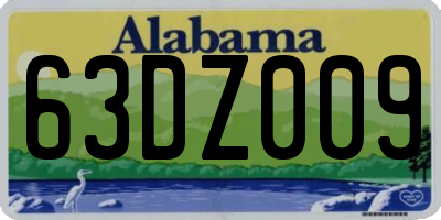 AL license plate 63DZ009