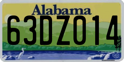 AL license plate 63DZ014