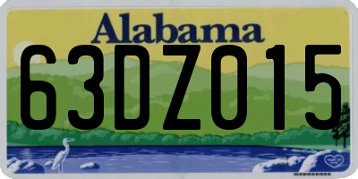 AL license plate 63DZ015
