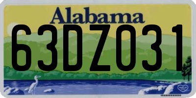 AL license plate 63DZ031