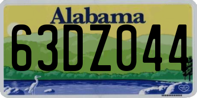 AL license plate 63DZ044
