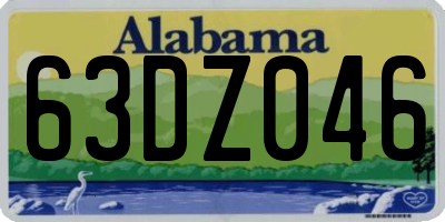 AL license plate 63DZ046