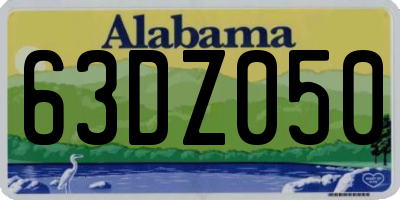 AL license plate 63DZ050
