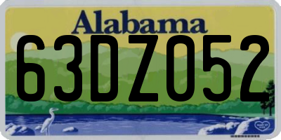 AL license plate 63DZ052