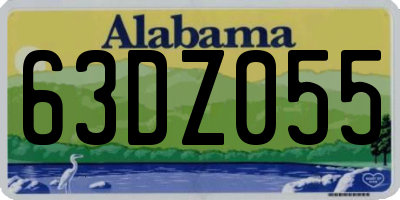 AL license plate 63DZ055