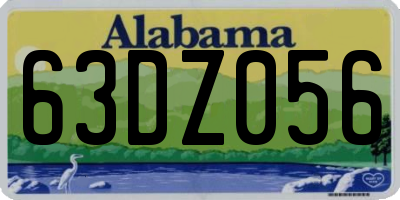 AL license plate 63DZ056