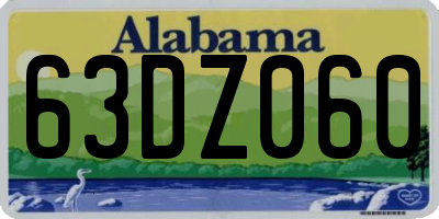 AL license plate 63DZ060